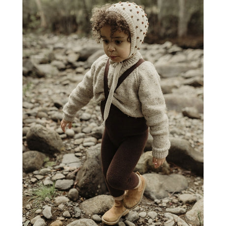 Silly Silas Teddy Warmy Footless Tights Chocolate Brown