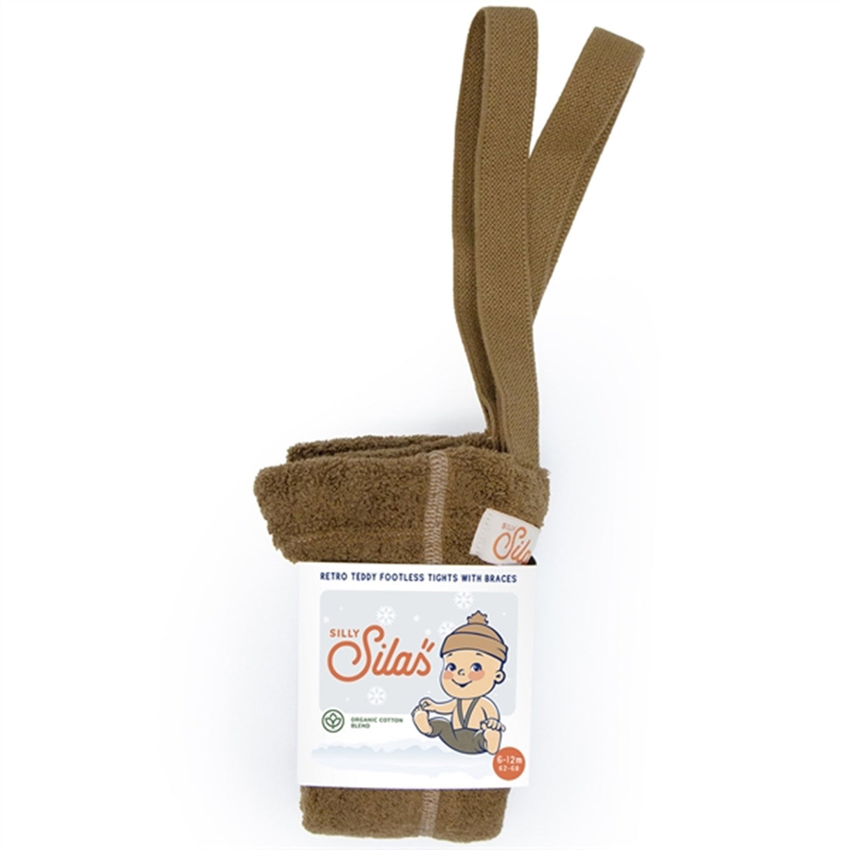 Silly Silas Teddy Warmy Footless Tights Acorn Brown