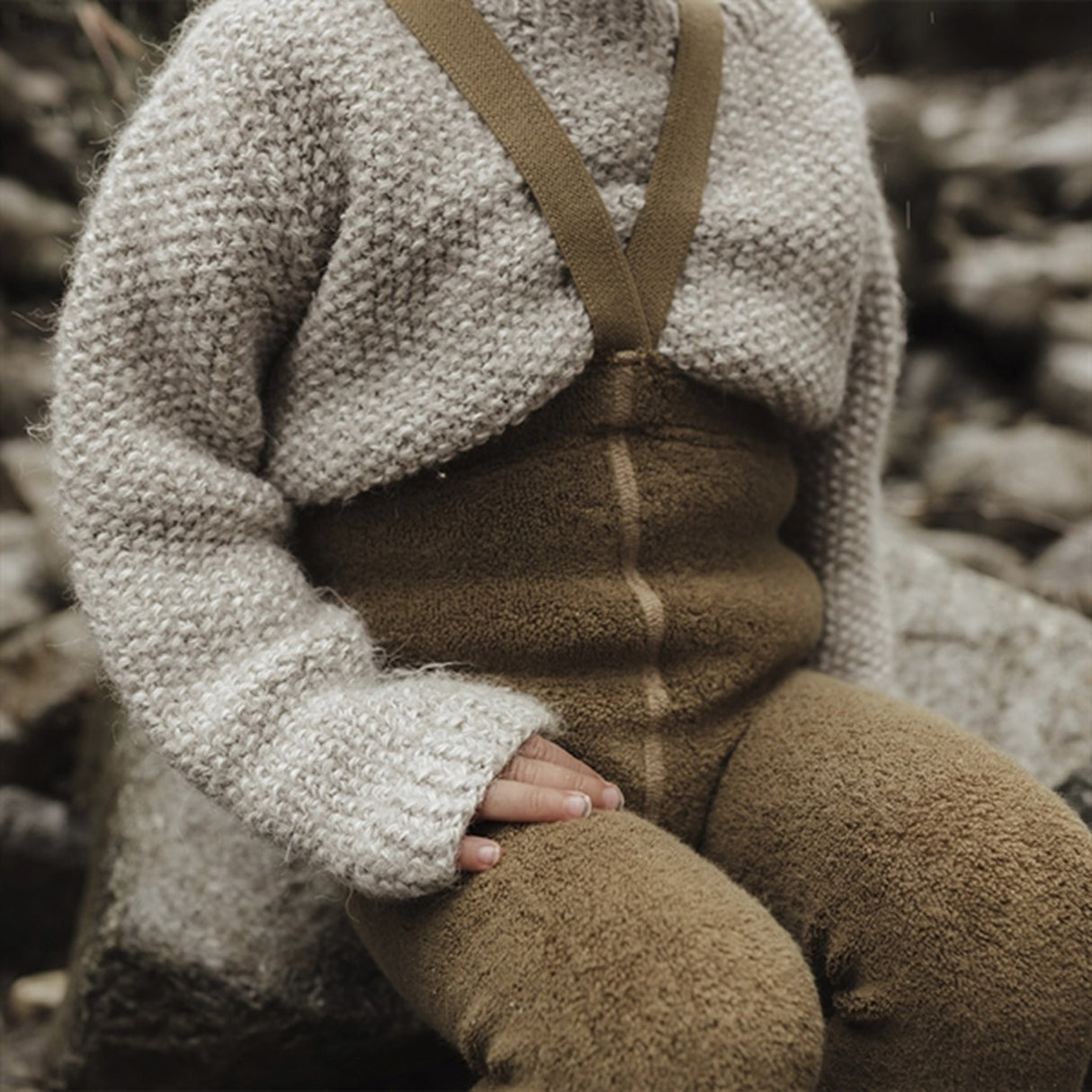 Silly Silas Teddy Warmy Footless Tights Acorn Brown