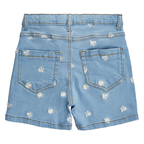 The New Light Blue Denim Broidery Denim Shorts