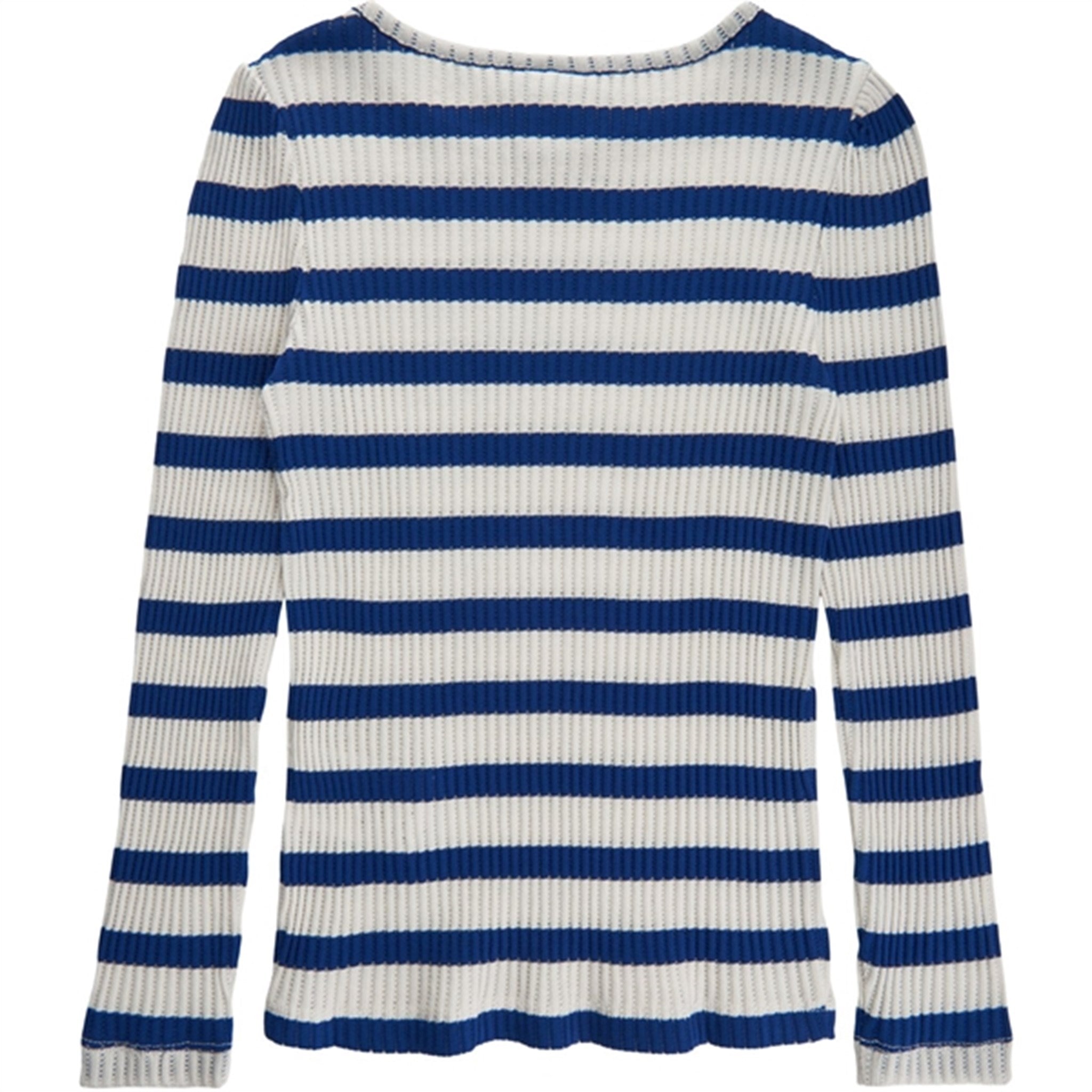 THE NEW White Swan/Limoges Striped Bluse 4