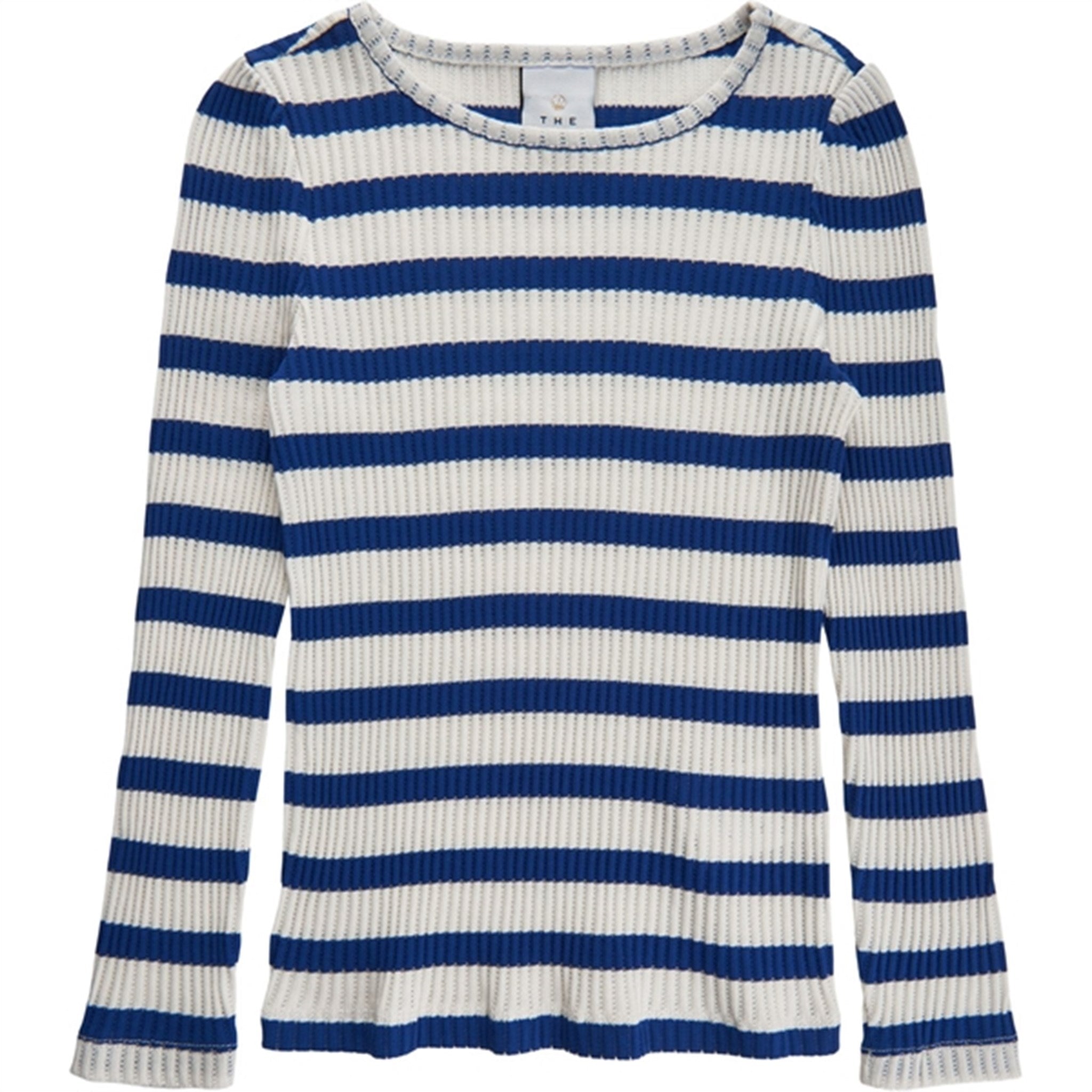 THE NEW White Swan/Limoges Striped Bluse