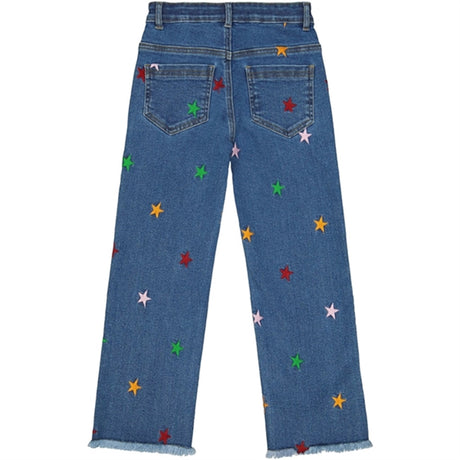 The New Medium Blue Dania Star Wide Jeans