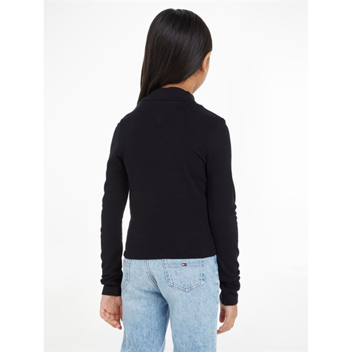 Tommy Hilfiger Stripe Mock Bluse Black / Desert Sky Stripe