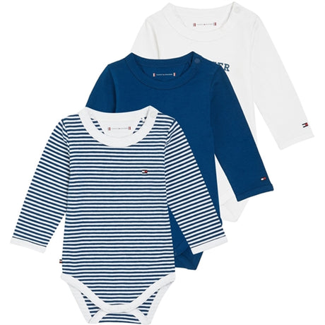 Tommy Hilfiger Baby Body 3-Pak Gaveæske Deep Indigo