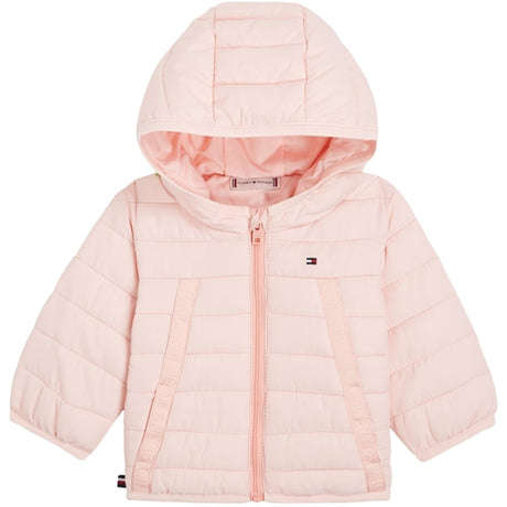 Tommy Hilfiger Baby Monotype Tape Puffer Jakke Pink Crystal