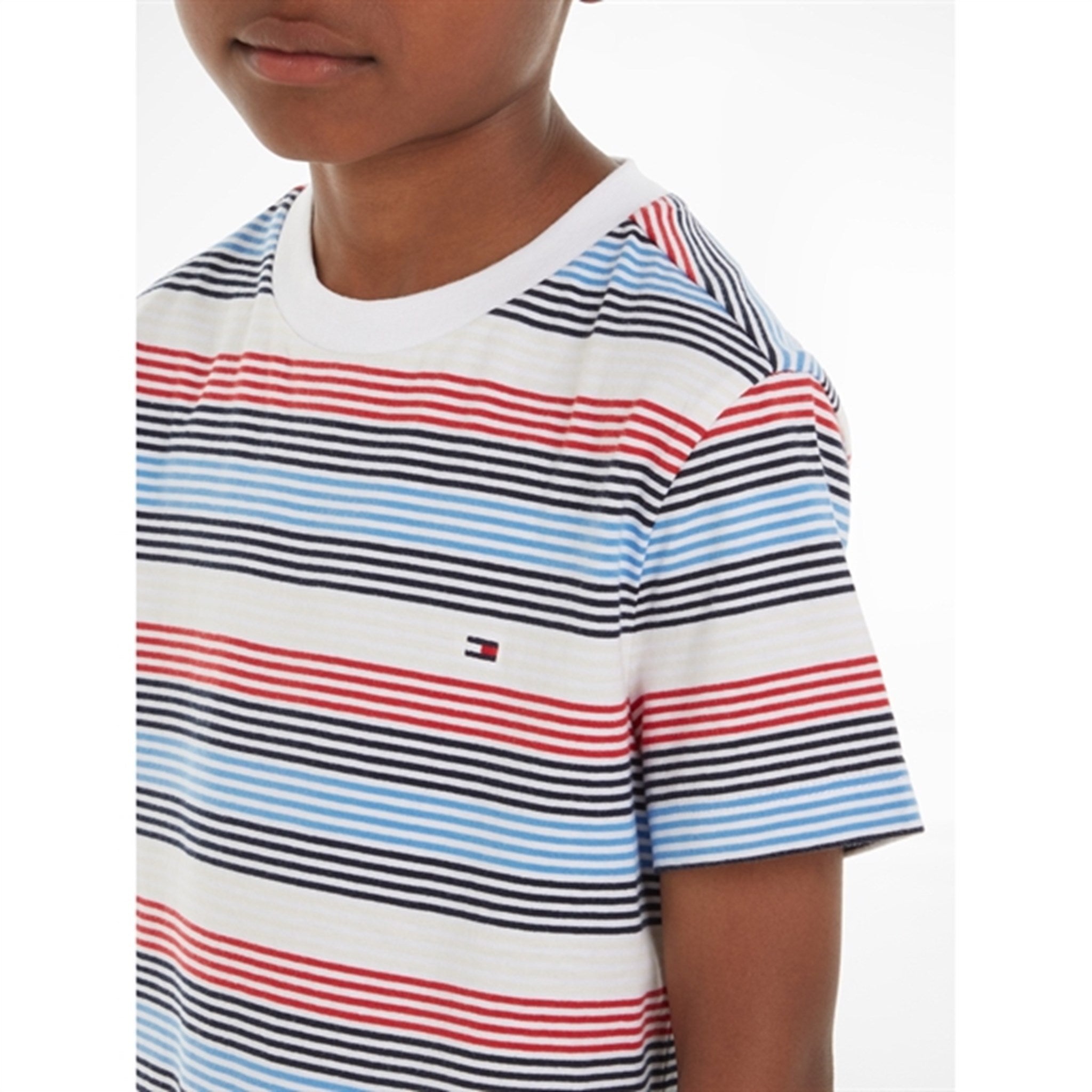 Tommy Hilfiger Corporate Stripe T-Shirt Red White Blue Stripe 2