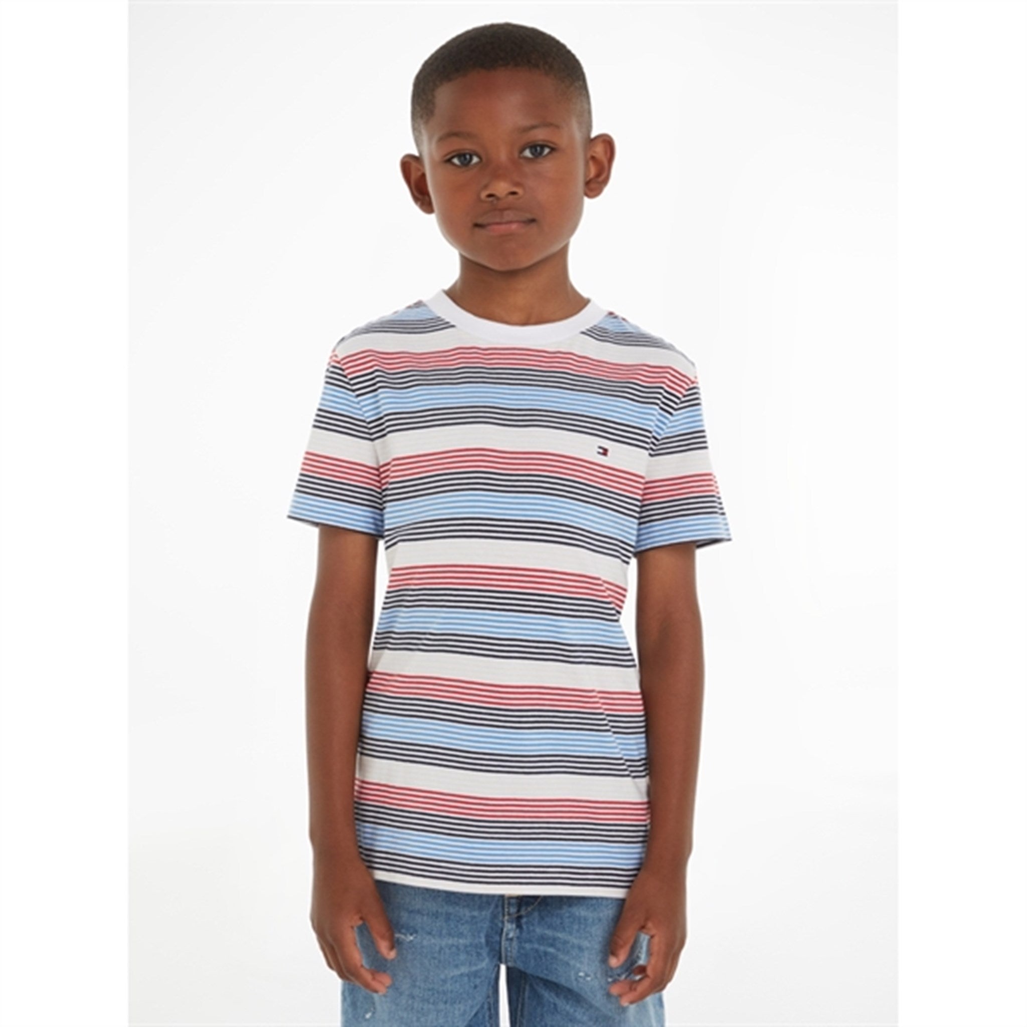 Tommy Hilfiger Corporate Stripe T-Shirt Red White Blue Stripe 6