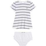 Tommy Hilfiger Baby Striped Rib Kjole White / Desert Sky Stripe