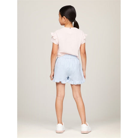 Tommy Hilfiger Gingham Ruffle Shorts Breezy Blue Check