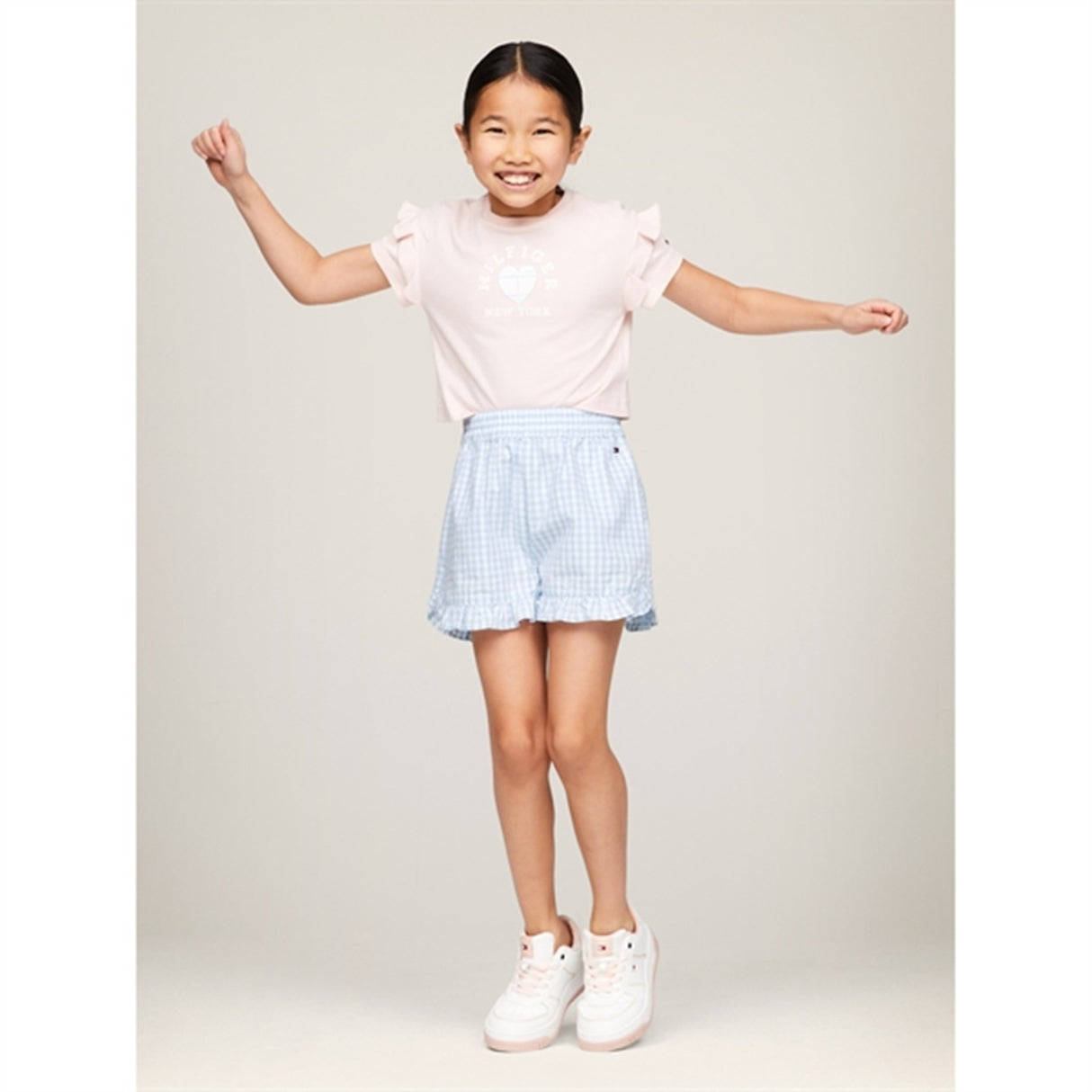 Tommy Hilfiger Gingham Ruffle Shorts Breezy Blue Check