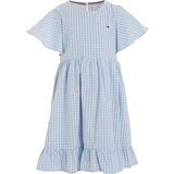 Tommy Hilfiger Gingham Kjole Breezy Blue Check