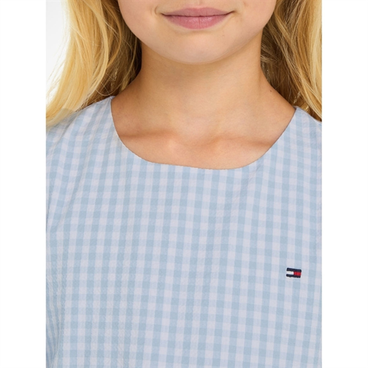 Tommy Hilfiger Gingham Kjole Breezy Blue Check