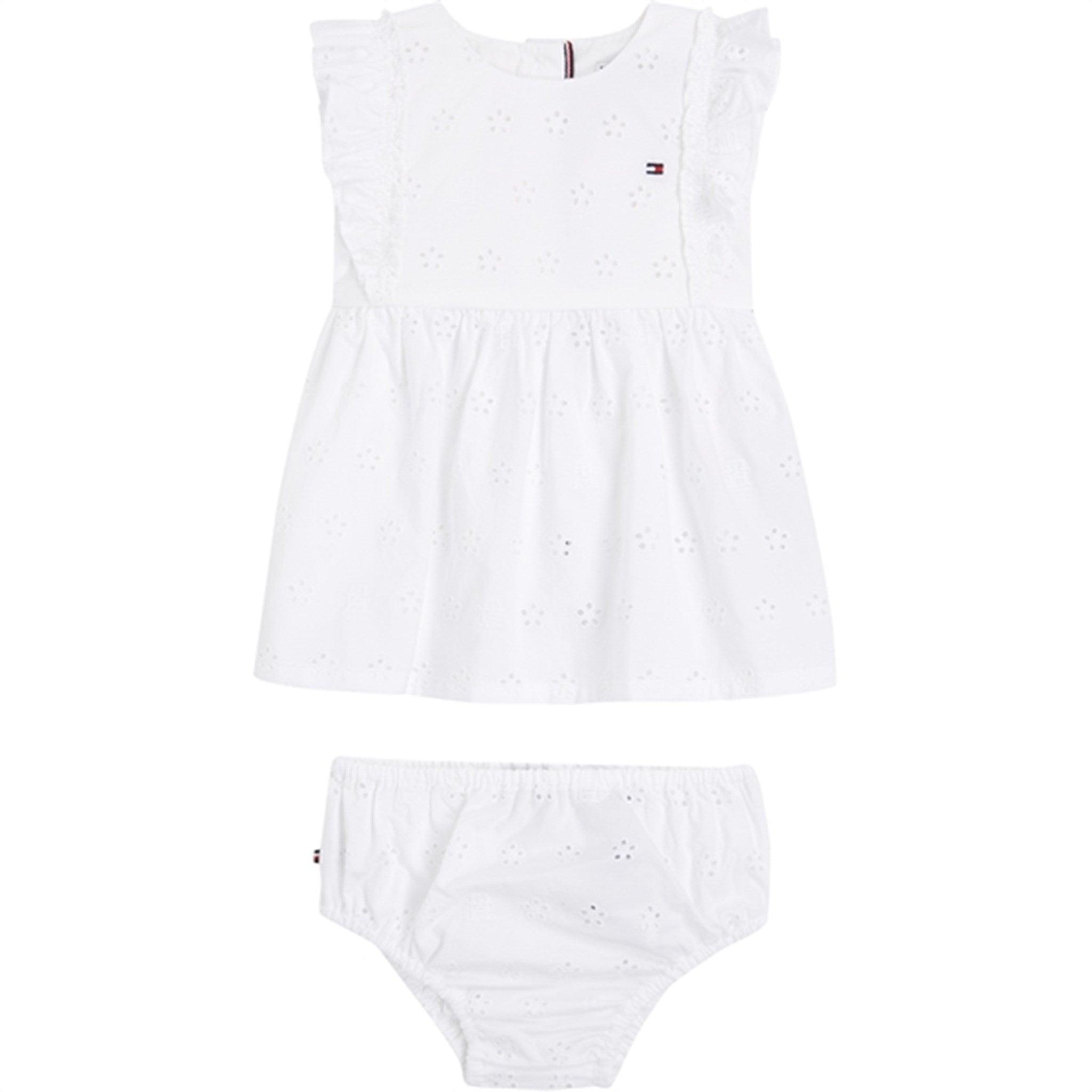 Tommy Hilfiger Baby Broderie Kjole White