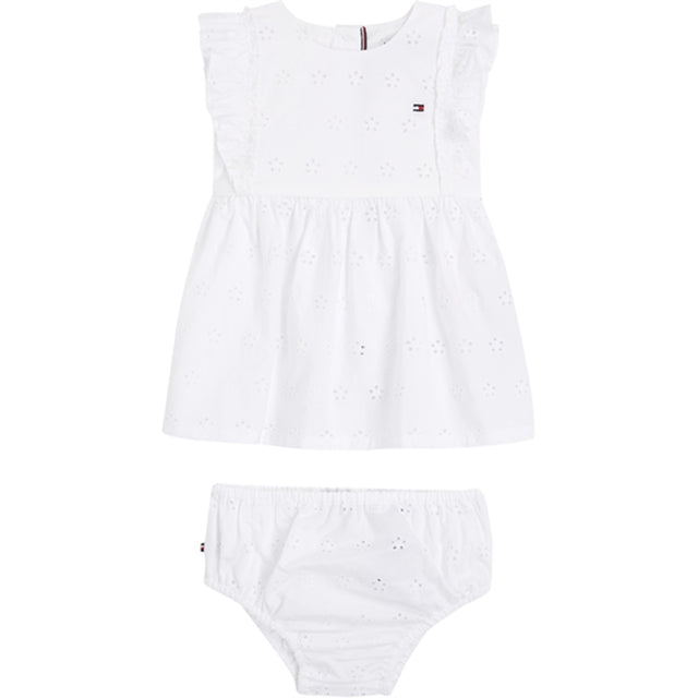 Tommy Hilfiger Baby Broderie Kjole White
