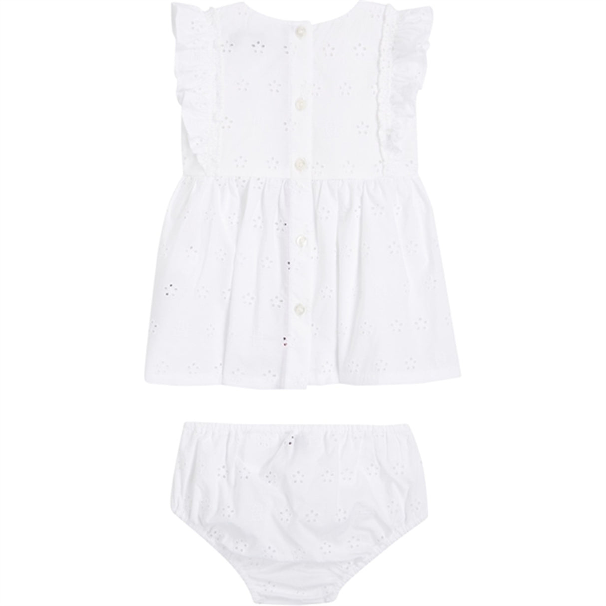 Tommy Hilfiger Baby Broderie Kjole White