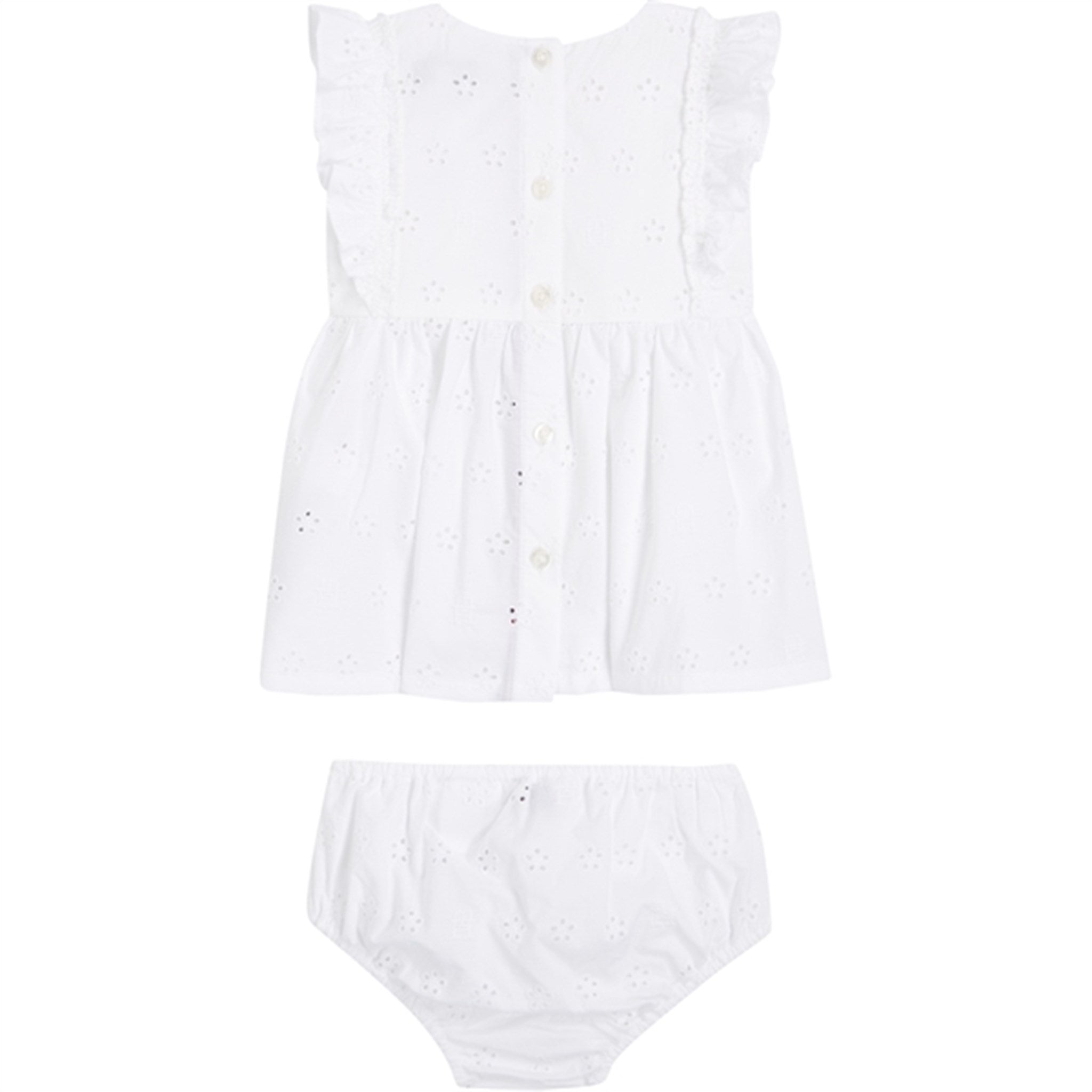 Tommy Hilfiger Baby Broderie Kjole White 3