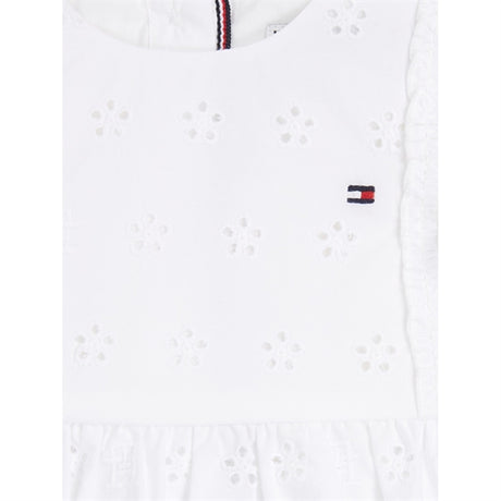 Tommy Hilfiger Baby Broderie Kjole White