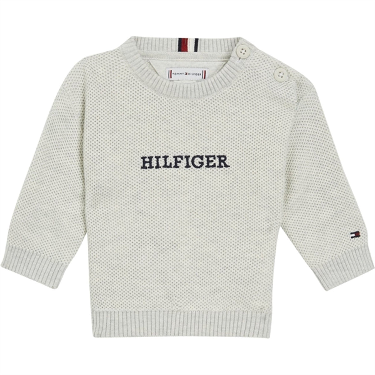 Tommy Hilfiger Baby Monotype Striktrøje New Light Grey Heather