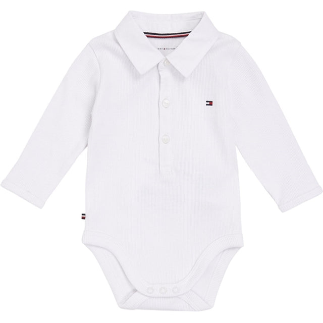 Tommy Hilfiger Baby Rib Collar Body White