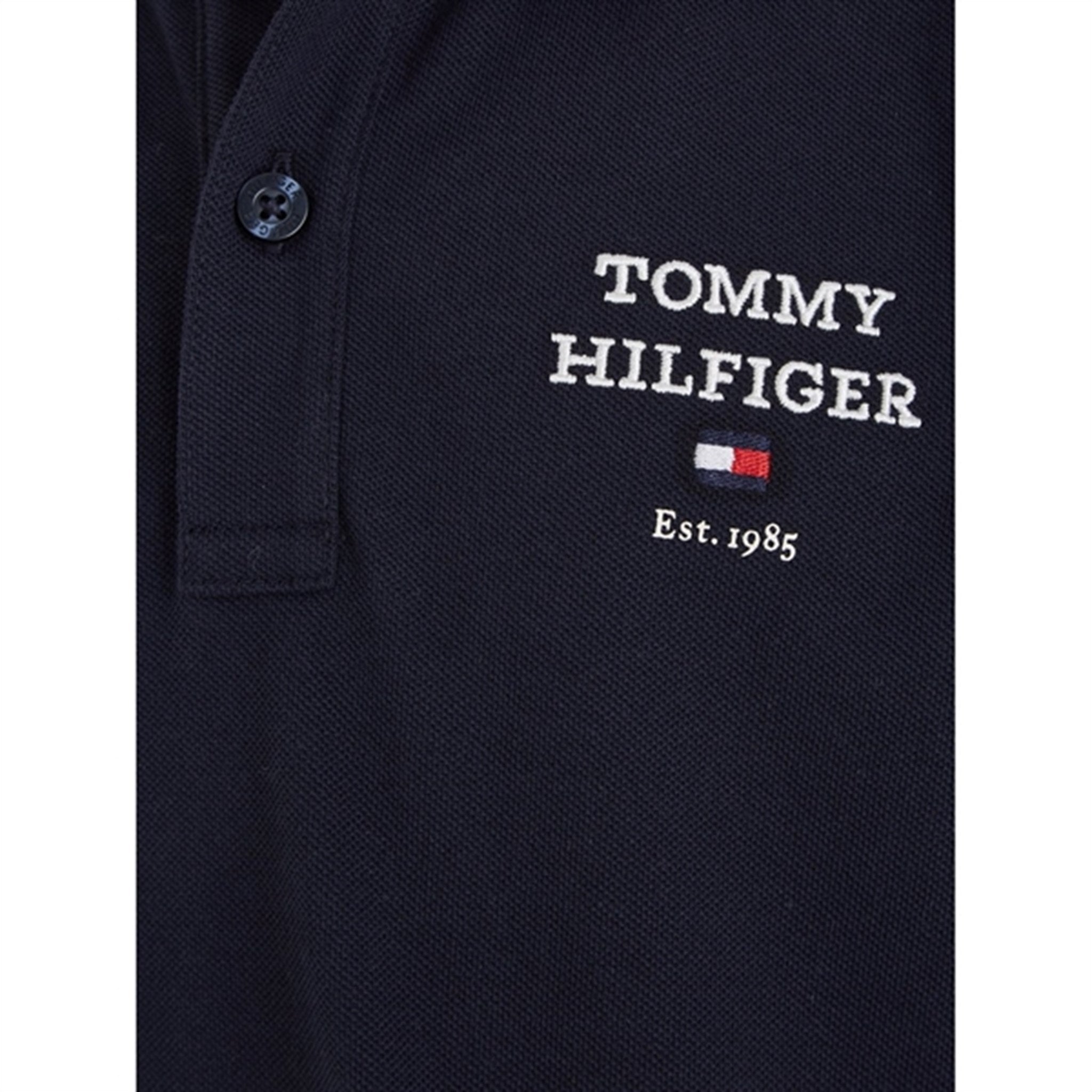 Tommy Hilfiger Th Logo Kortærmet Polo Desert Sky 3