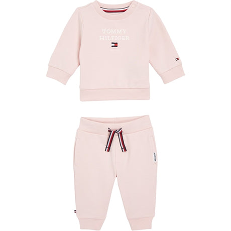 Tommy Hilfiger Baby Th Logo Sæt Whimsy Pink