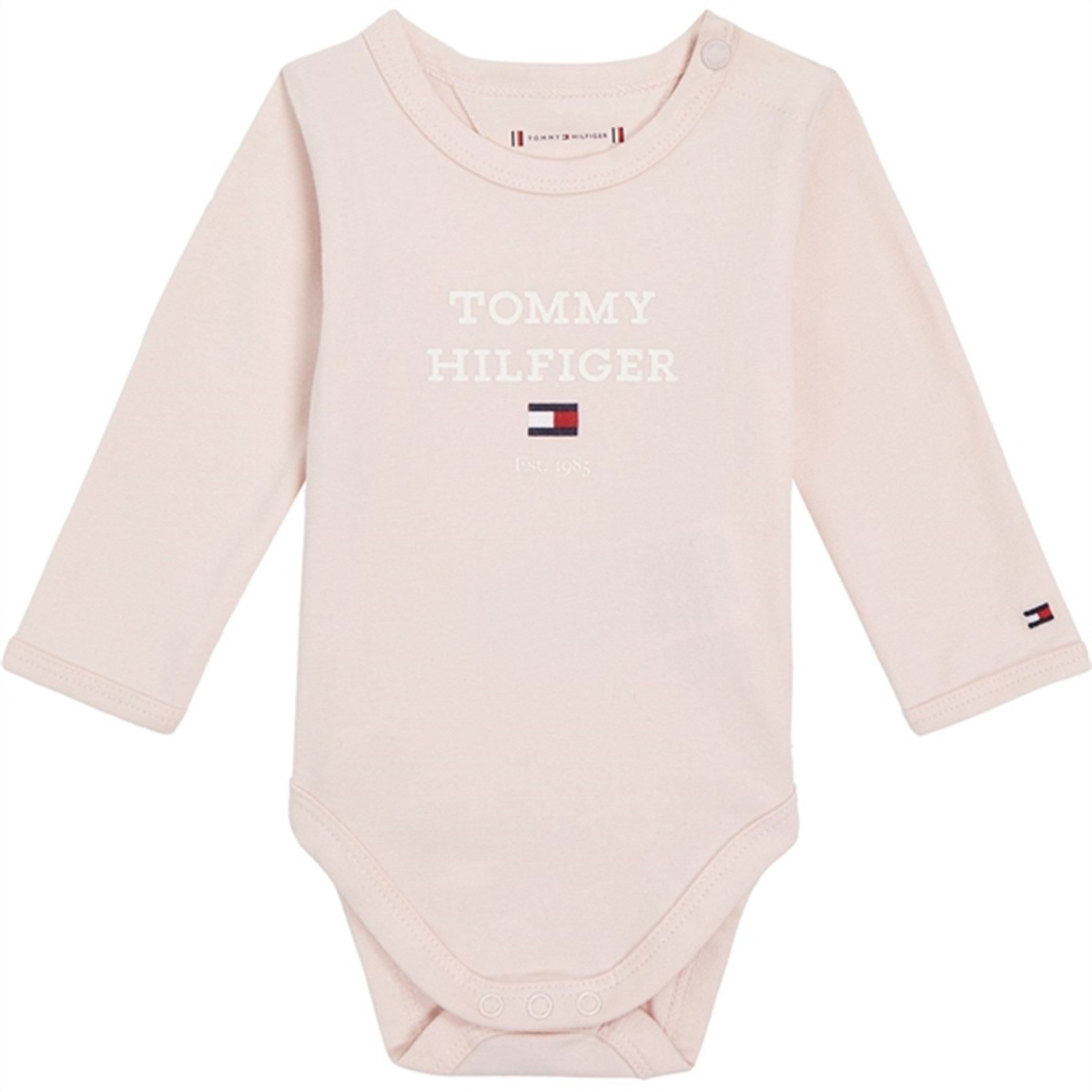 Tommy Hilfiger Baby Th Logo Langærmet Body Whimsy Pink