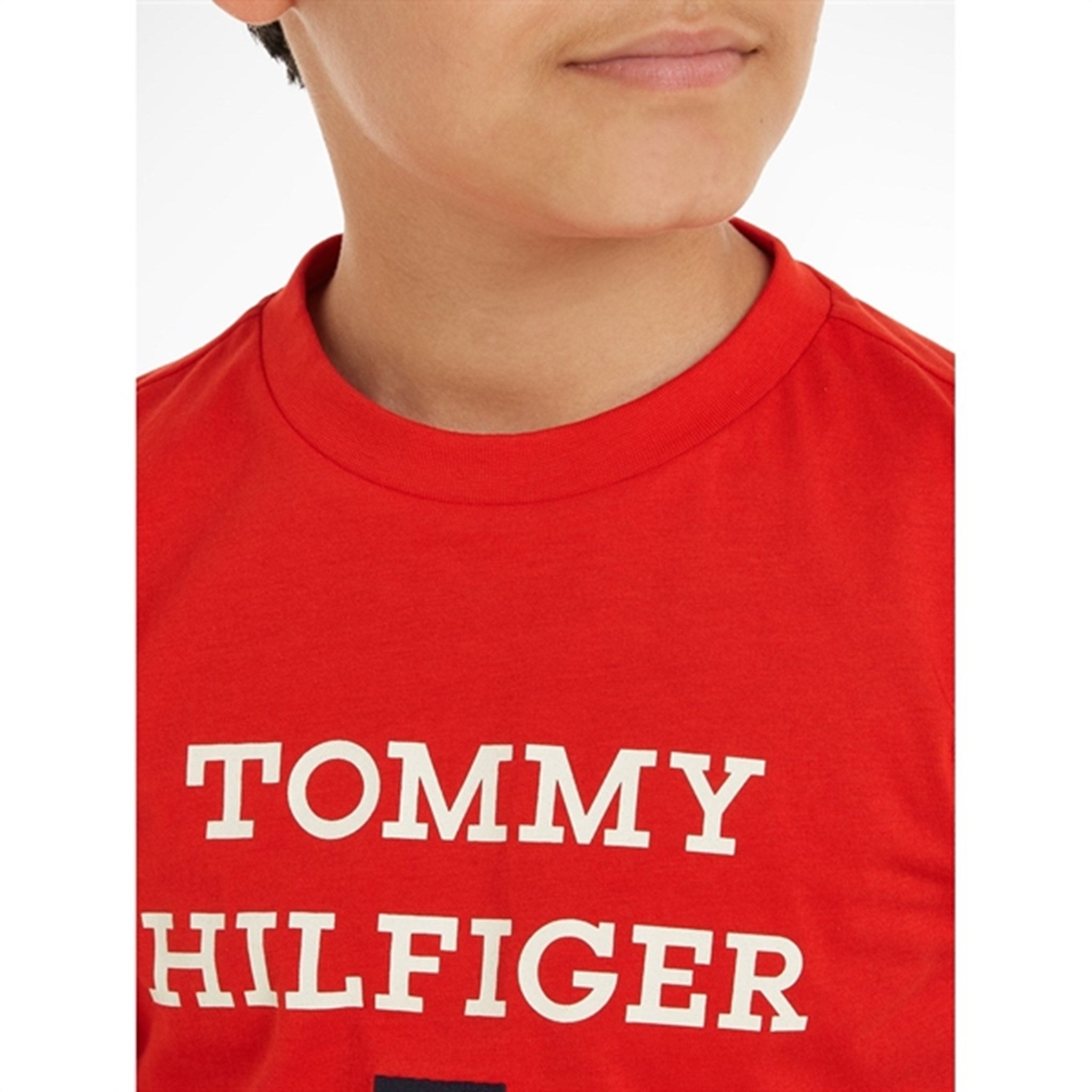 Tommy Hilfiger Th Logo T-shirt Fierce Red 6
