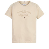 Tommy Hilfiger Icon Script Embro T-Shirt Savannah Sand