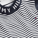 Tommy Hilfiger Branded Rib Slvss Pullover Desert Sky / Ancient White Stripe