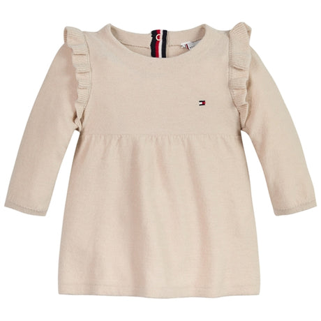 Tommy Hilfiger Baby Strik Kjole Ancient White