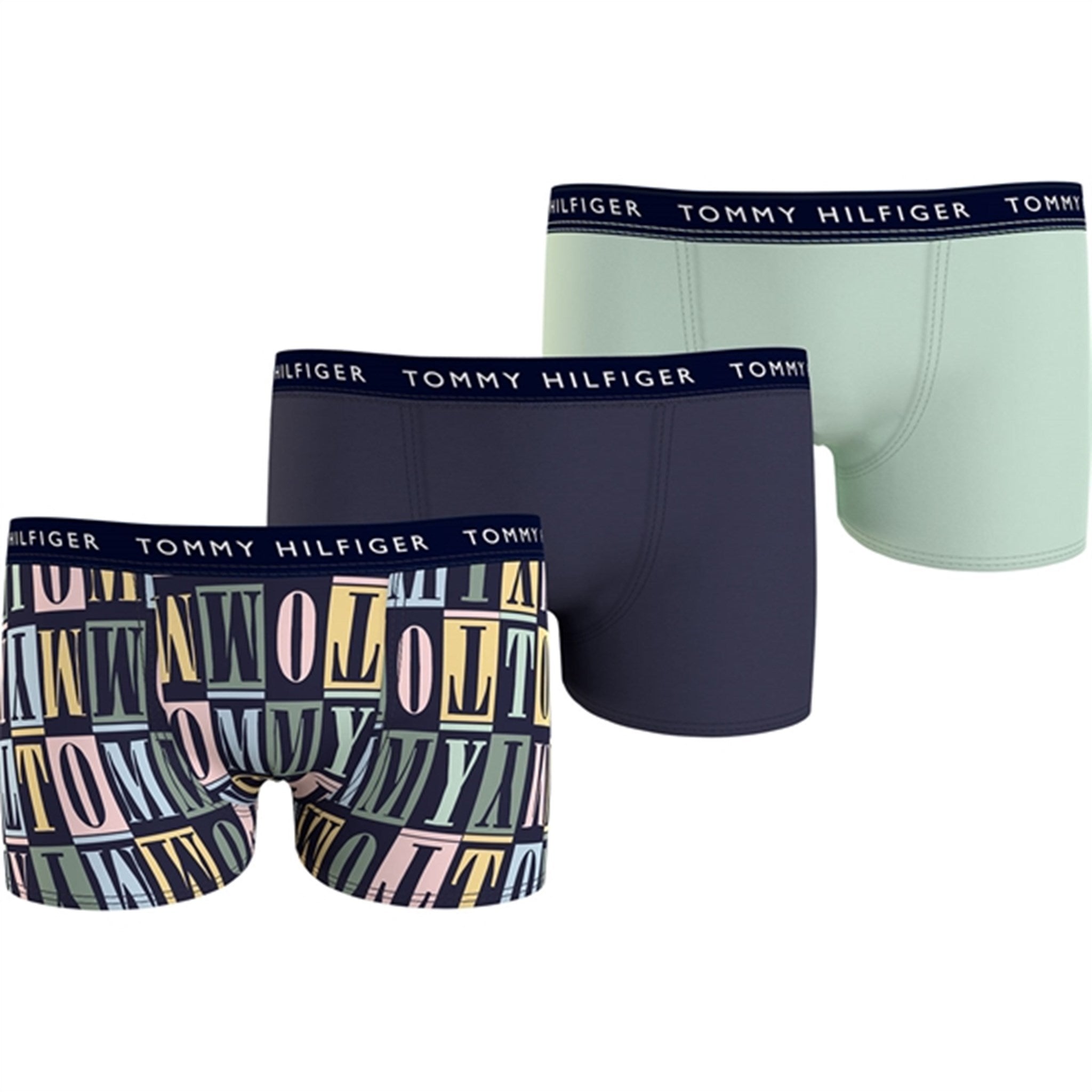 Tommy Hilfiger Boxershorts 3-pak Type Prnt/Twi Navy/Minty