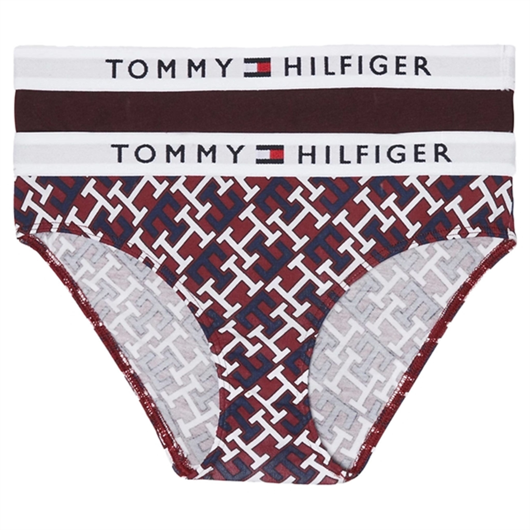 Tommy Hilfiger Trusser 2-Pak Monogram / Deep Burgundy