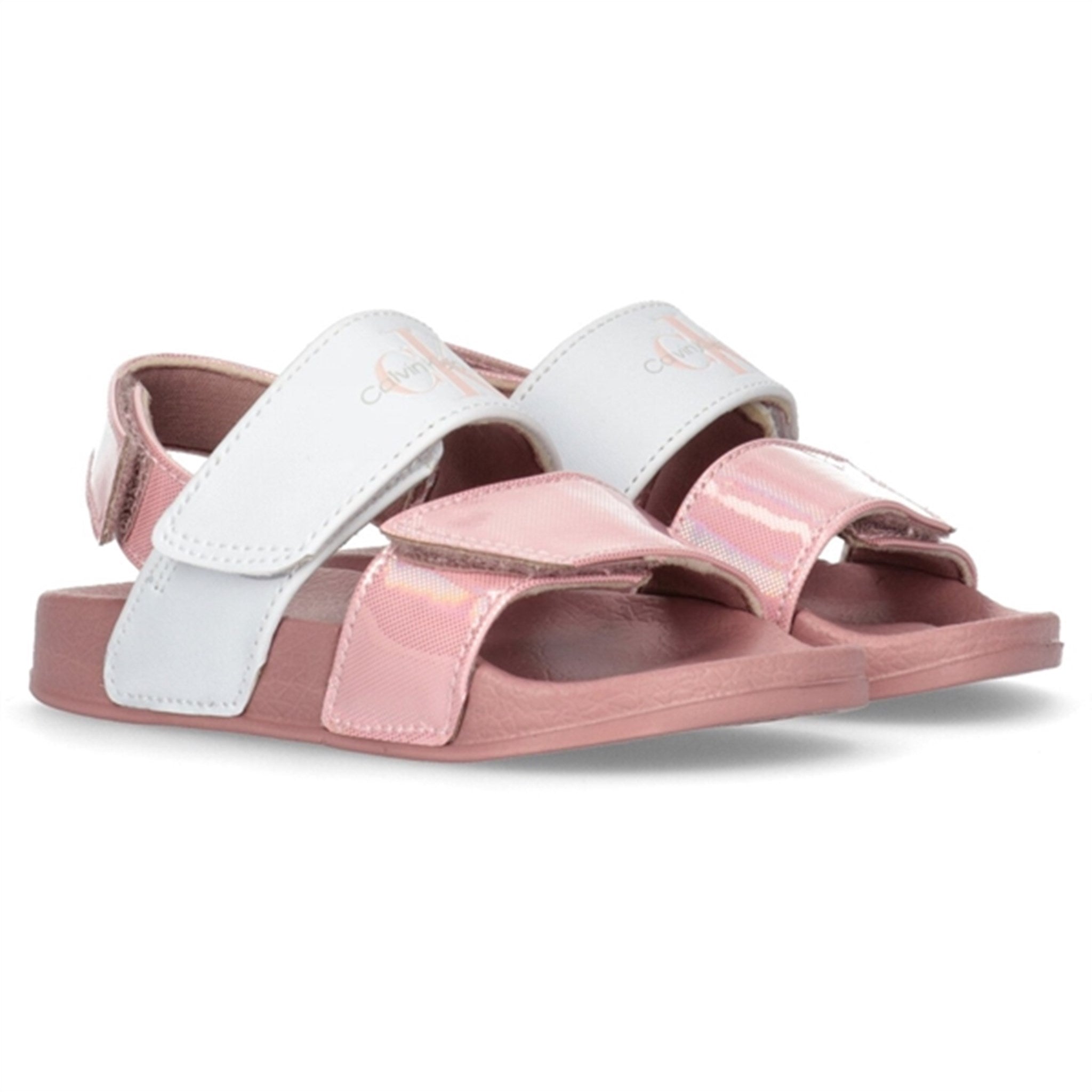 Calvin Klein Velcro Sandal Pink/White 2