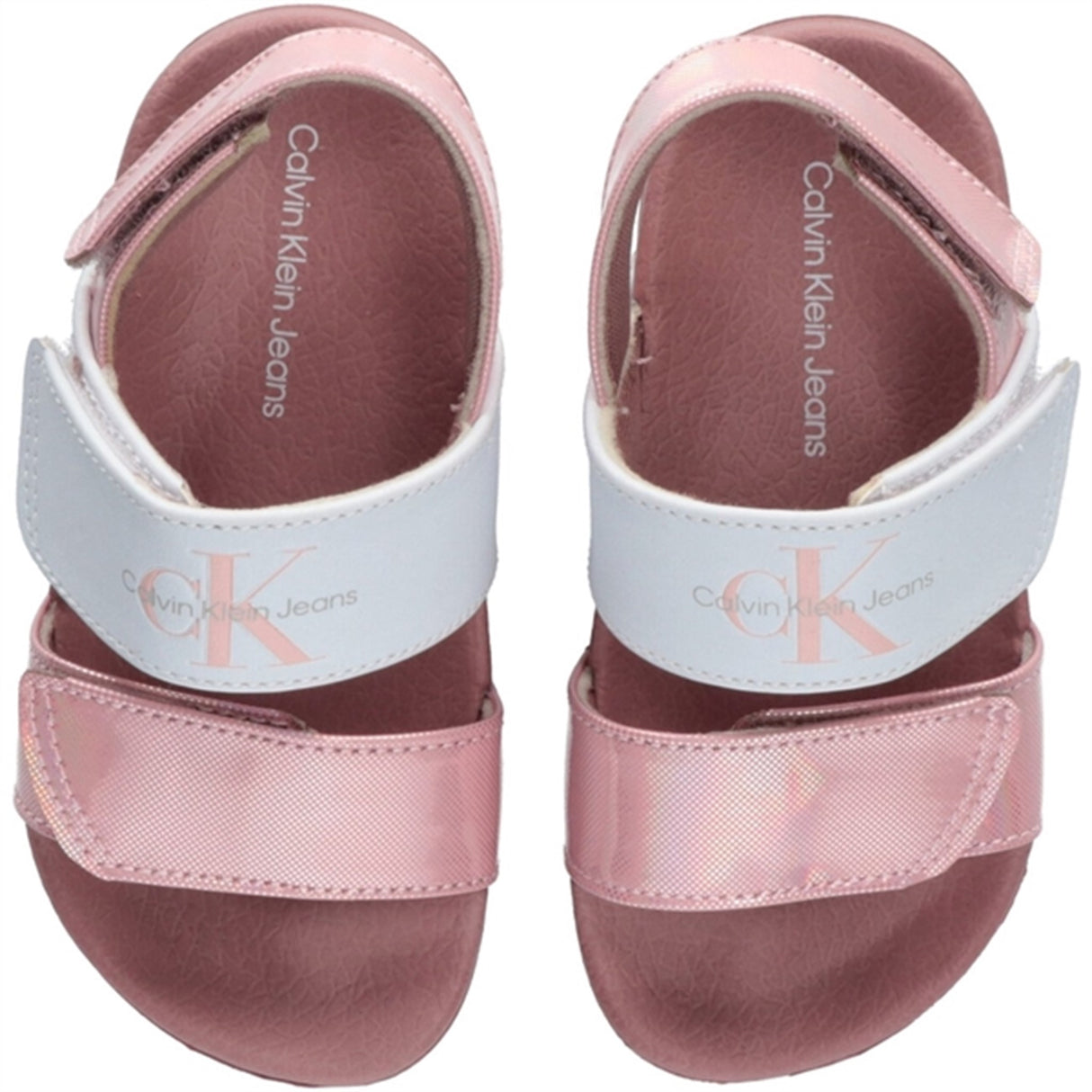 Calvin Klein Velcro Sandal Pink/White 4