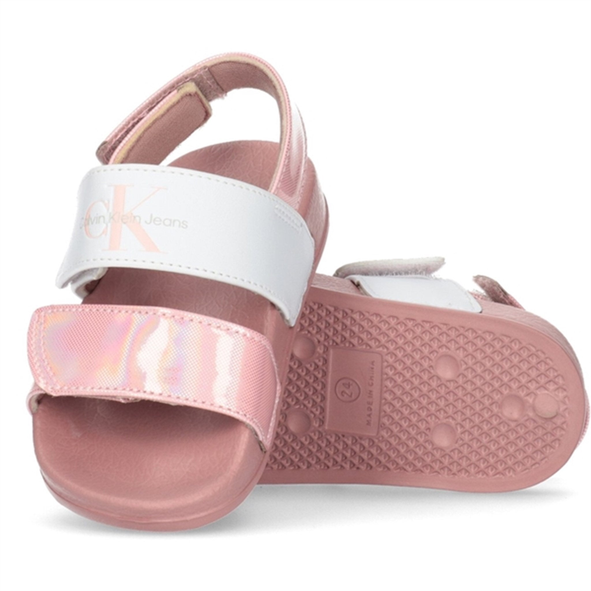 Calvin Klein Velcro Sandal Pink/White