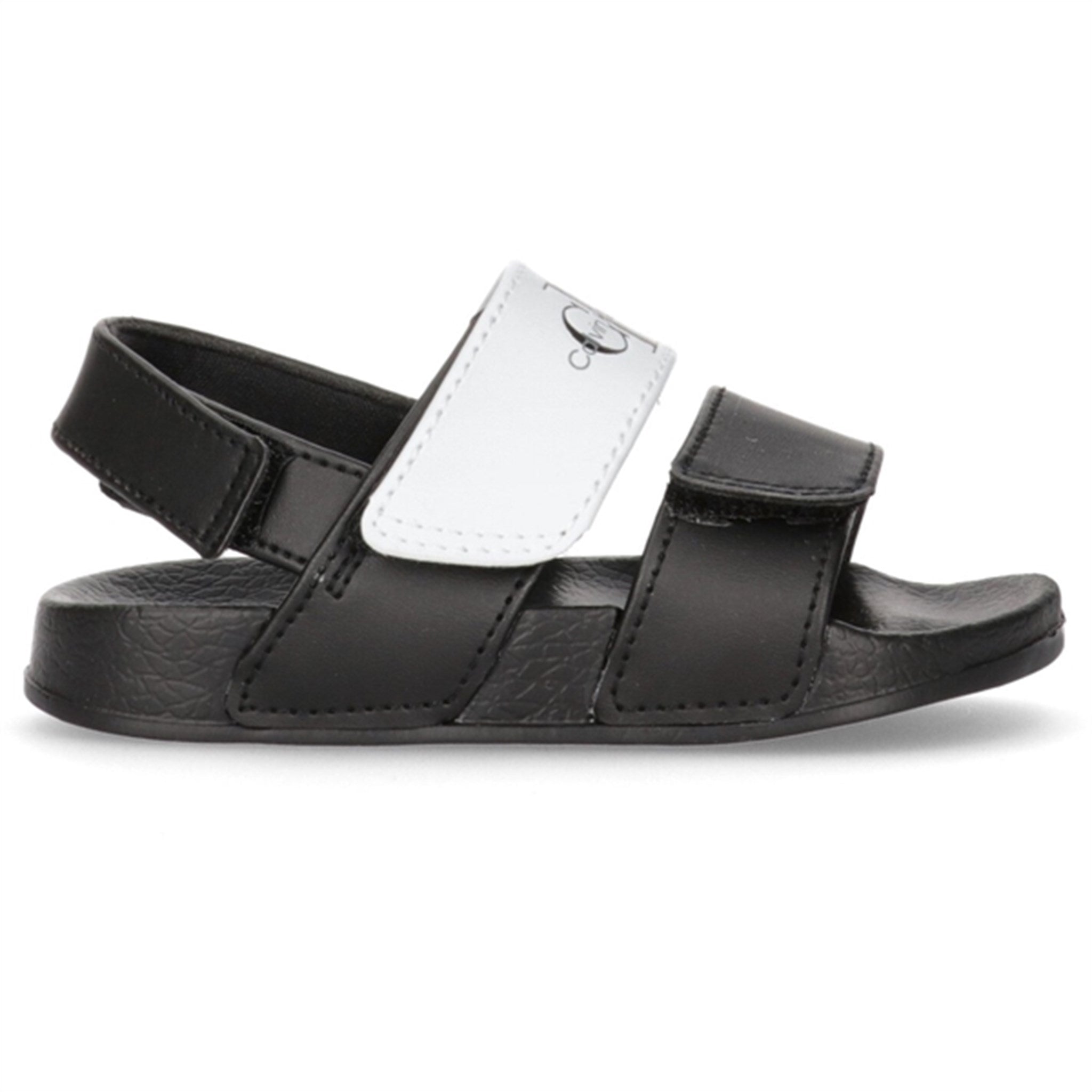 Calvin Klein Velcro Sandal Black/White 3
