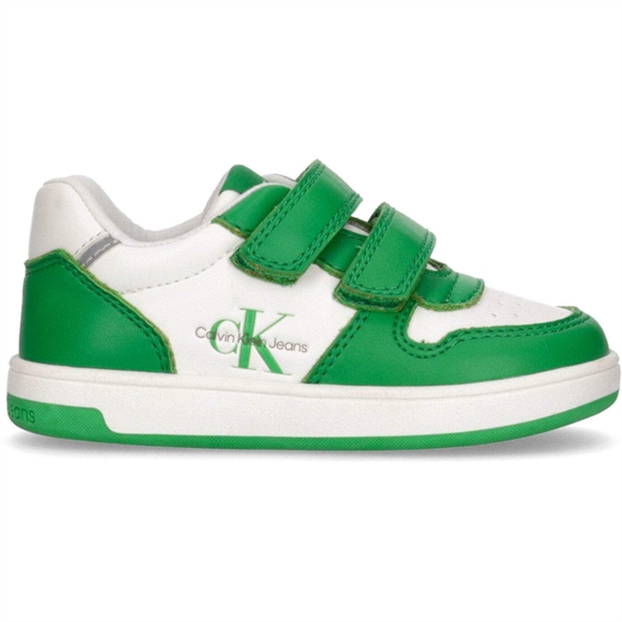 Calvin Klein Low Cut Velcro Sneakers Green/White 3