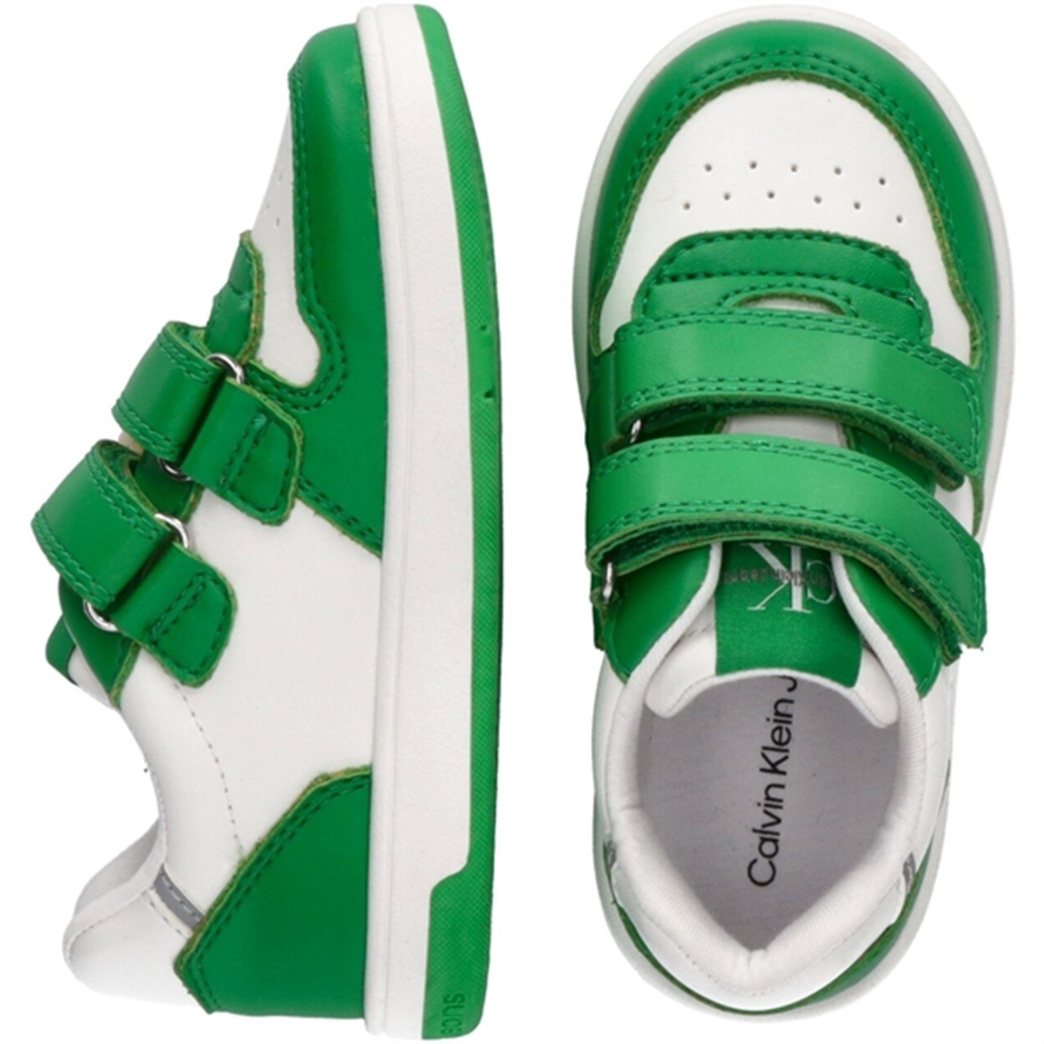 Calvin Klein Low Cut Velcro Sneakers Green/White 2