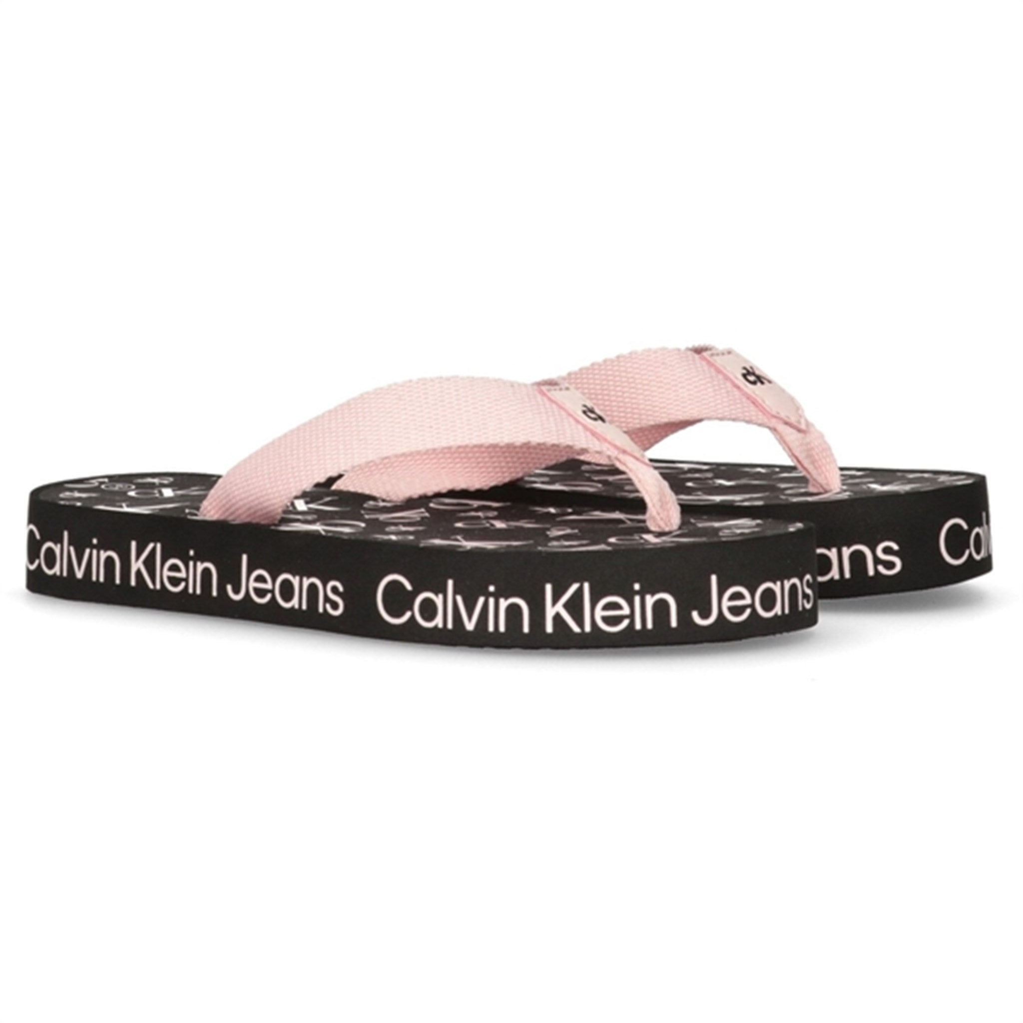 Calvin Klein Logo Print Flip Flop Pink 2