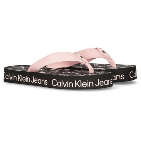 Calvin Klein Logo Print Flip Flop Pink 2