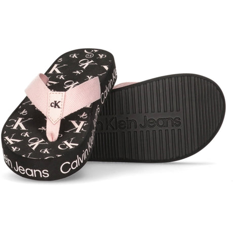 Calvin Klein Logo Print Flip Flop Pink