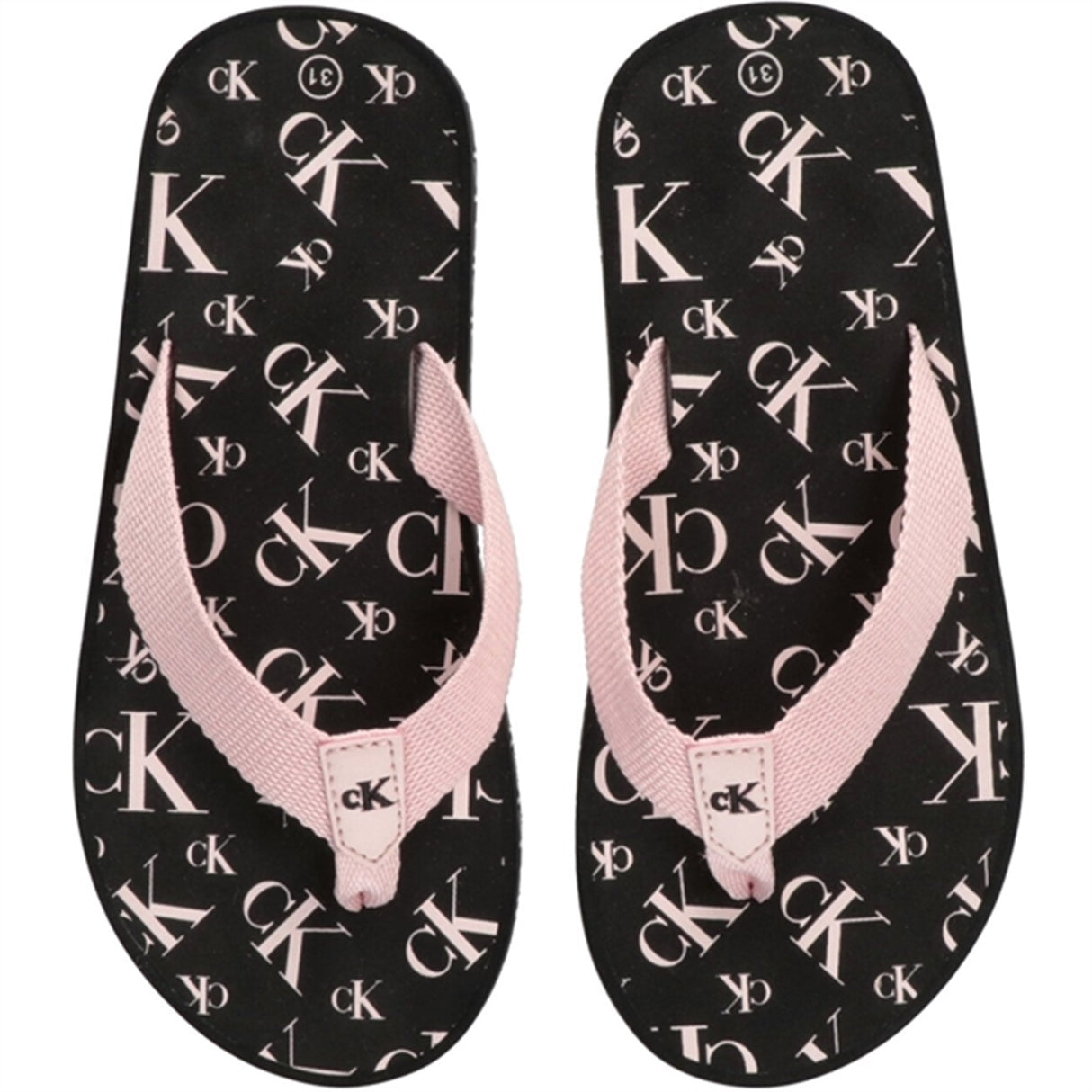 Calvin Klein Logo Print Flip Flop Pink 4