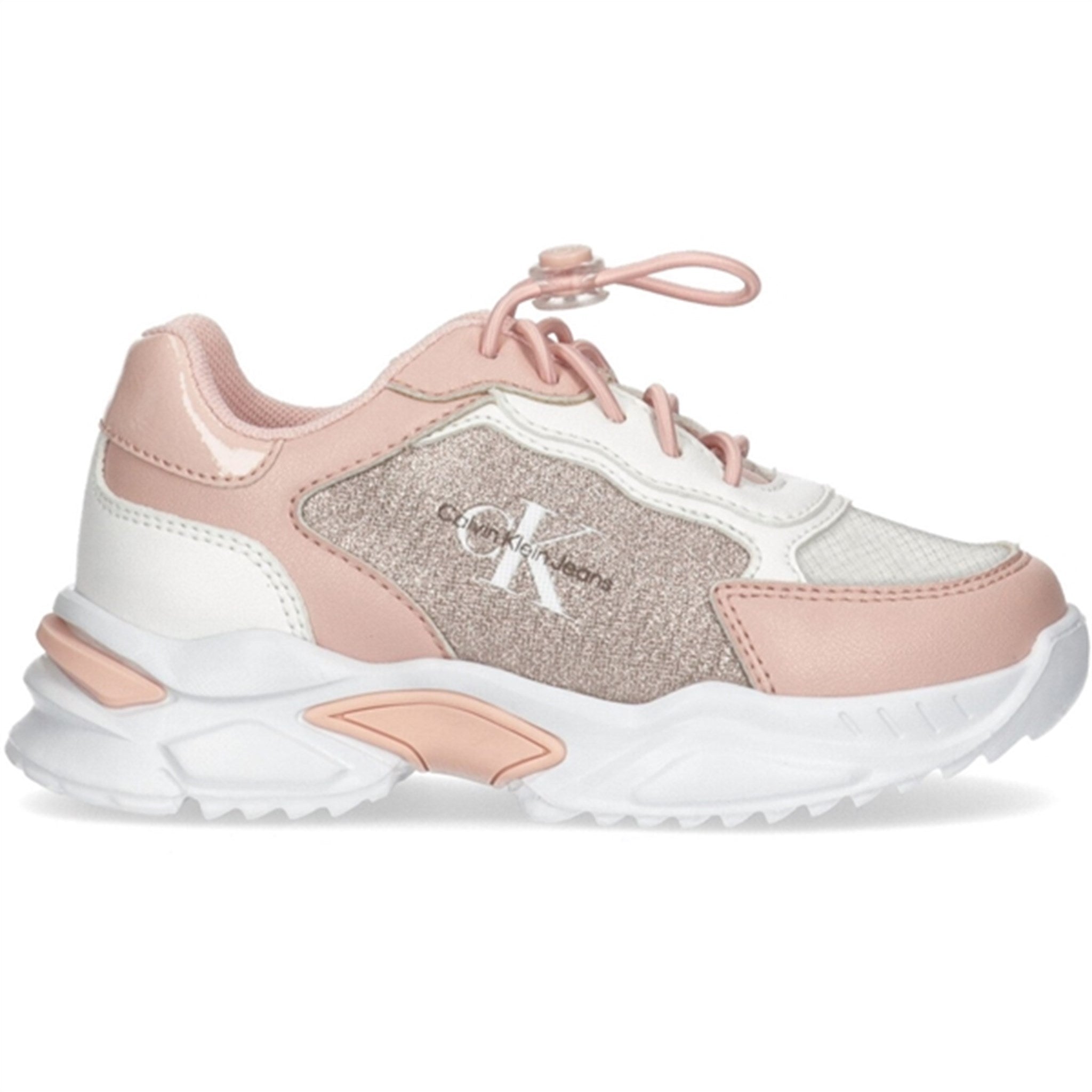 Calvin Klein Low Cut Lace-Up Sneakers Pink/White 4