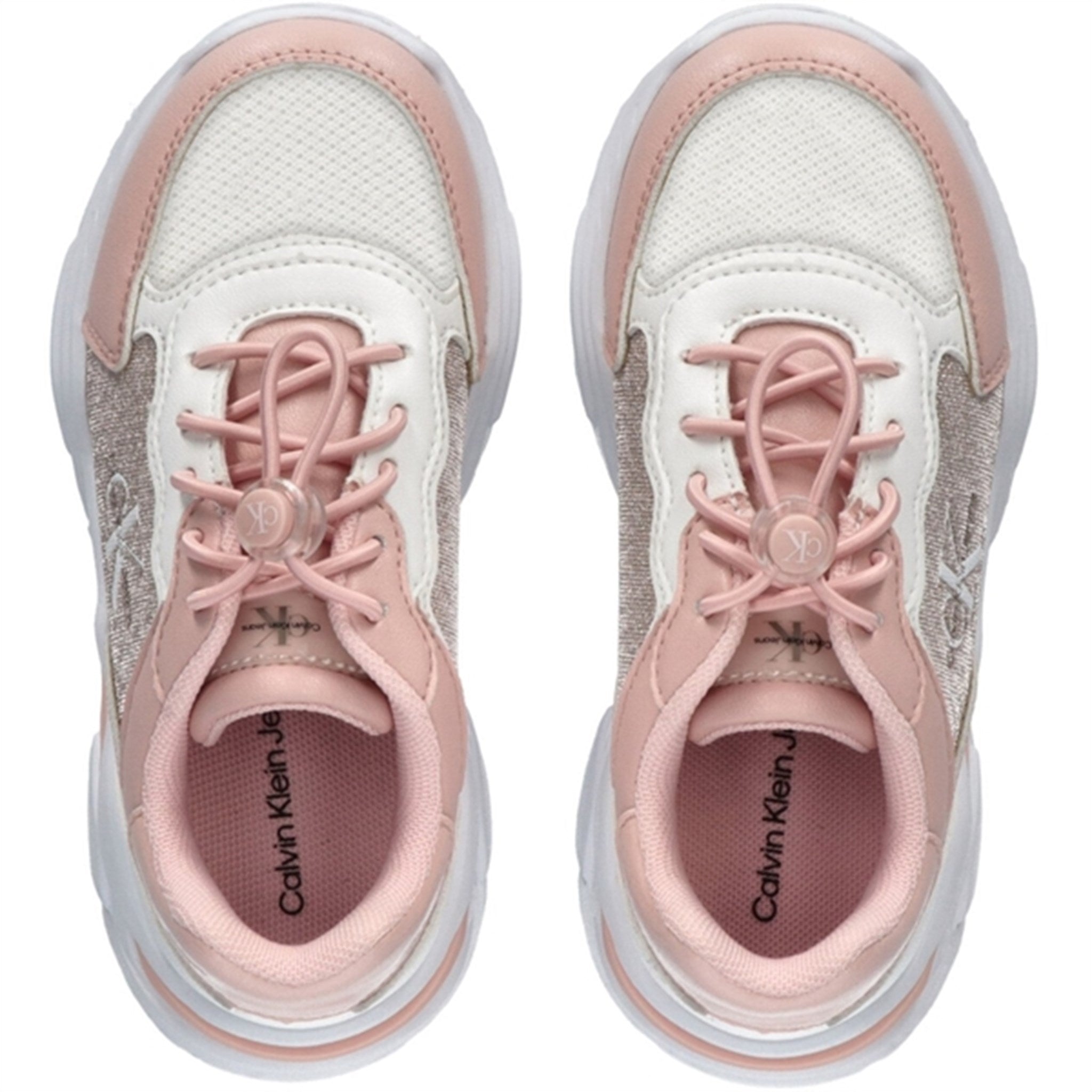 Calvin Klein Low Cut Lace-Up Sneakers Pink/White