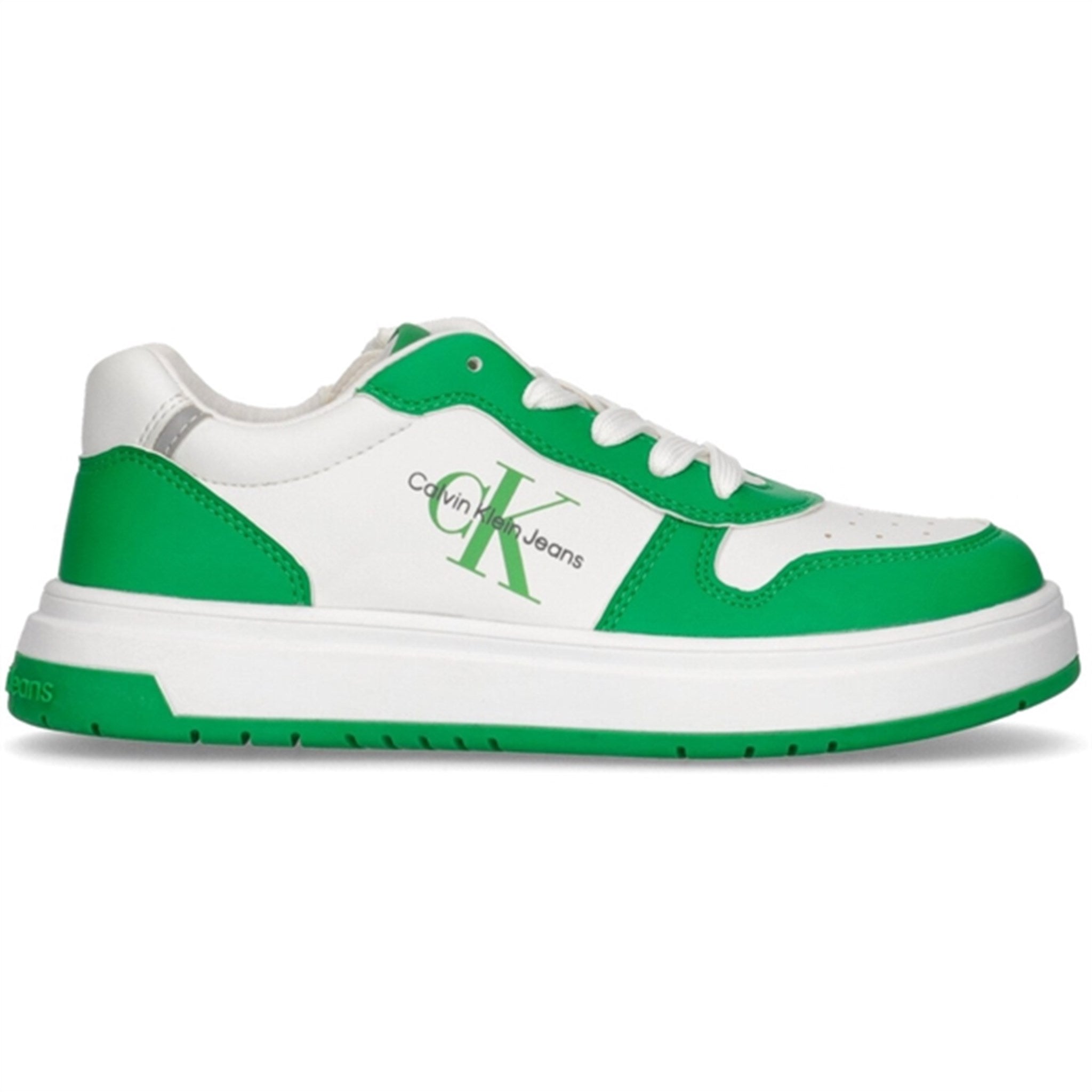 Calvin Klein Low Cut Lace-Up Sneakers Green/White 3