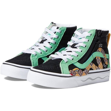 VANS Kids SK8-Hi Reissue Side Zip Sneakers Green/Black