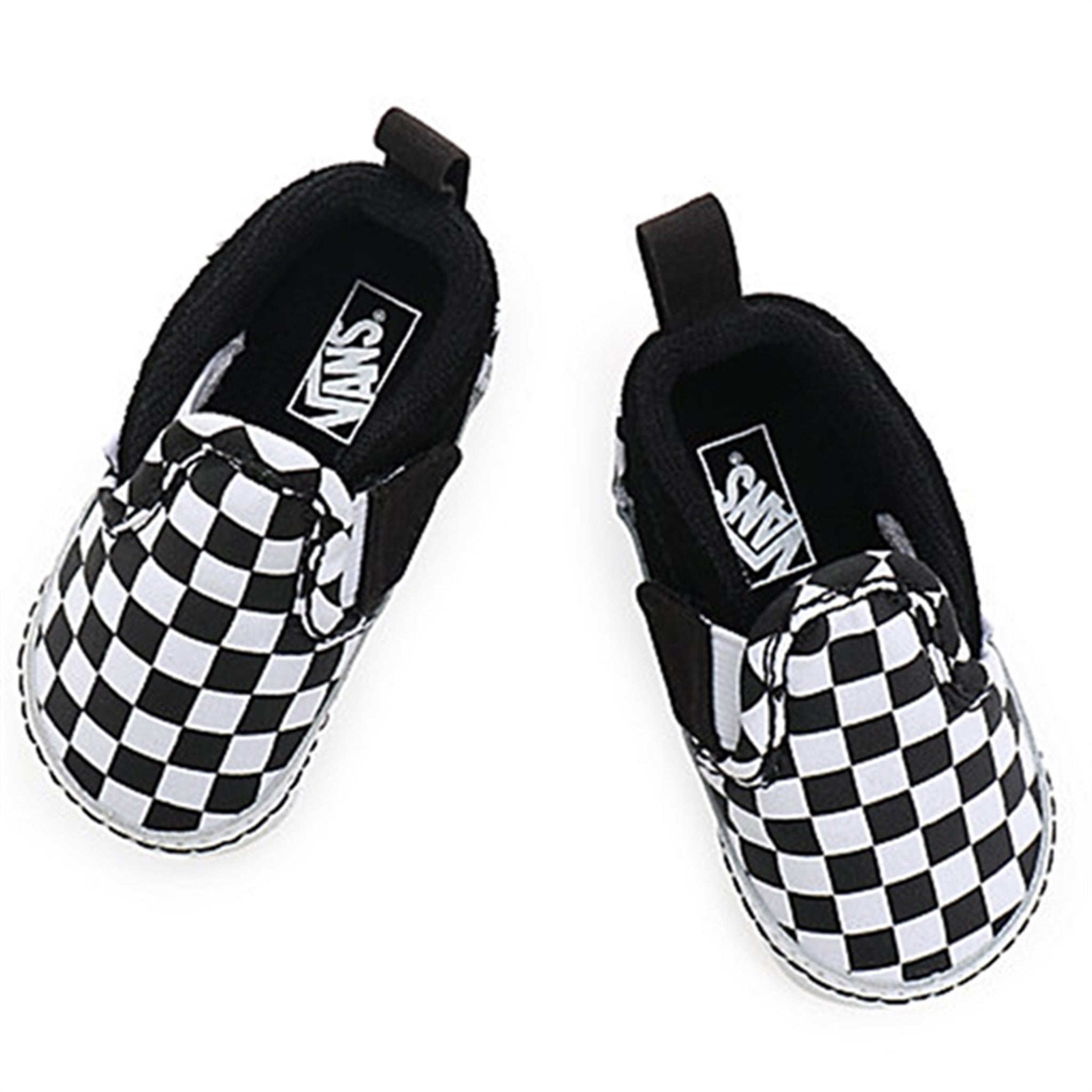VANS IN Slip-On V Crib Sneakers Checker Black/True White 4