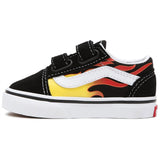 VANS TD Old Skool V Flame Black Sko 5