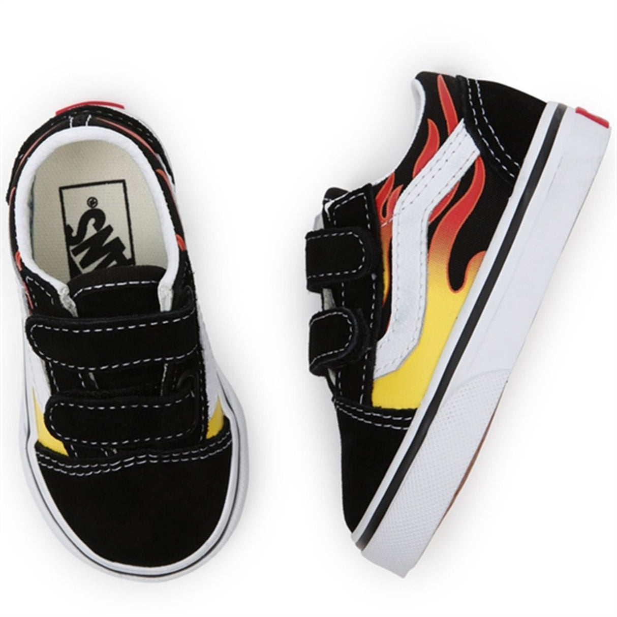 VANS TD Old Skool V Flame Black Sko 6